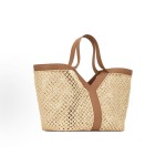 SAINT LAURENT YSL Y logo Bronze hardware basket, Tote bag, shopping bag, handbag women\'s style beige